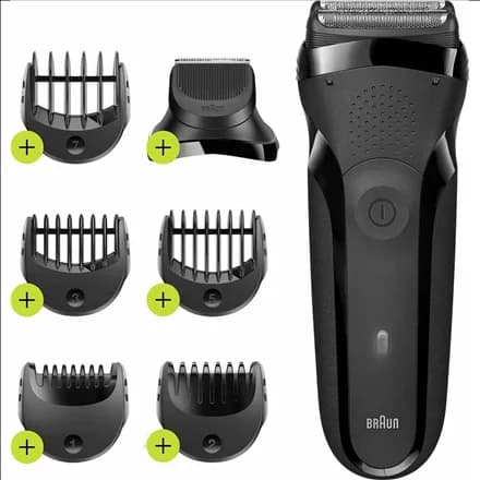 Braun Shaver   300BT Series 3   Operating time (max) 30 min   NiMH   Black - Image 1