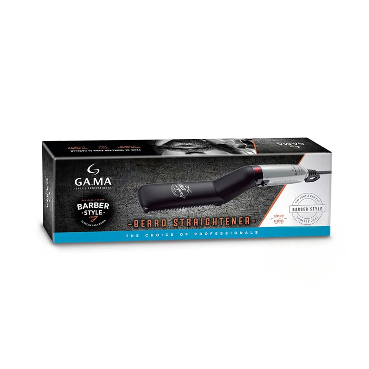 GA.MA Barber Style Beard Straightener   GIB4005   Ceramic heating system   Temperature (max) 165 °C   Black/Silver - Image 3