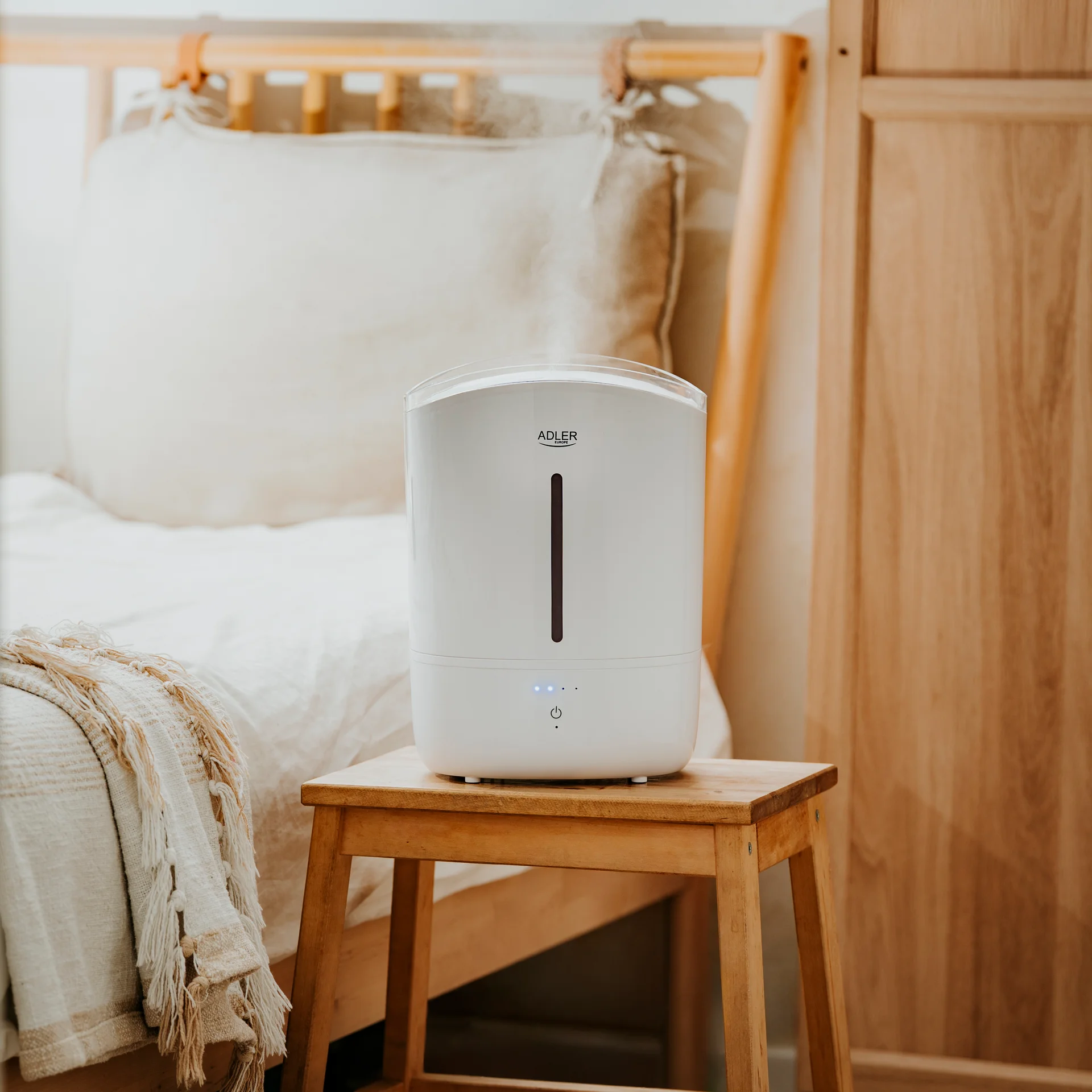 Adler Humidifier   AD 7971   30 W   Water tank capacity 5 L   Ultrasonic   Humidification capacity 100-250 ml/hr   White - Image 12