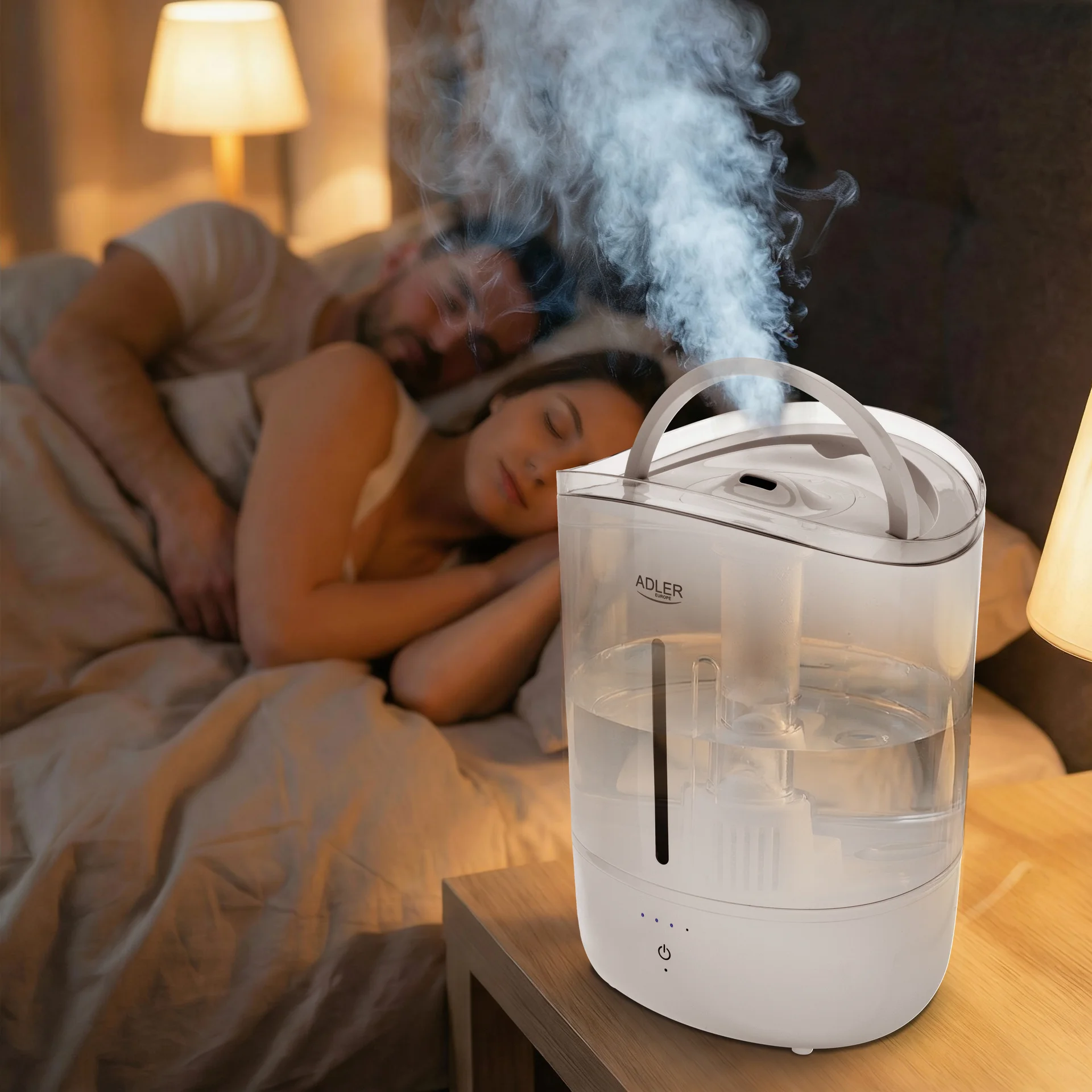 Adler Humidifier   AD 7971   30 W   Water tank capacity 5 L   Ultrasonic   Humidification capacity 100-250 ml/hr   White - Image 14