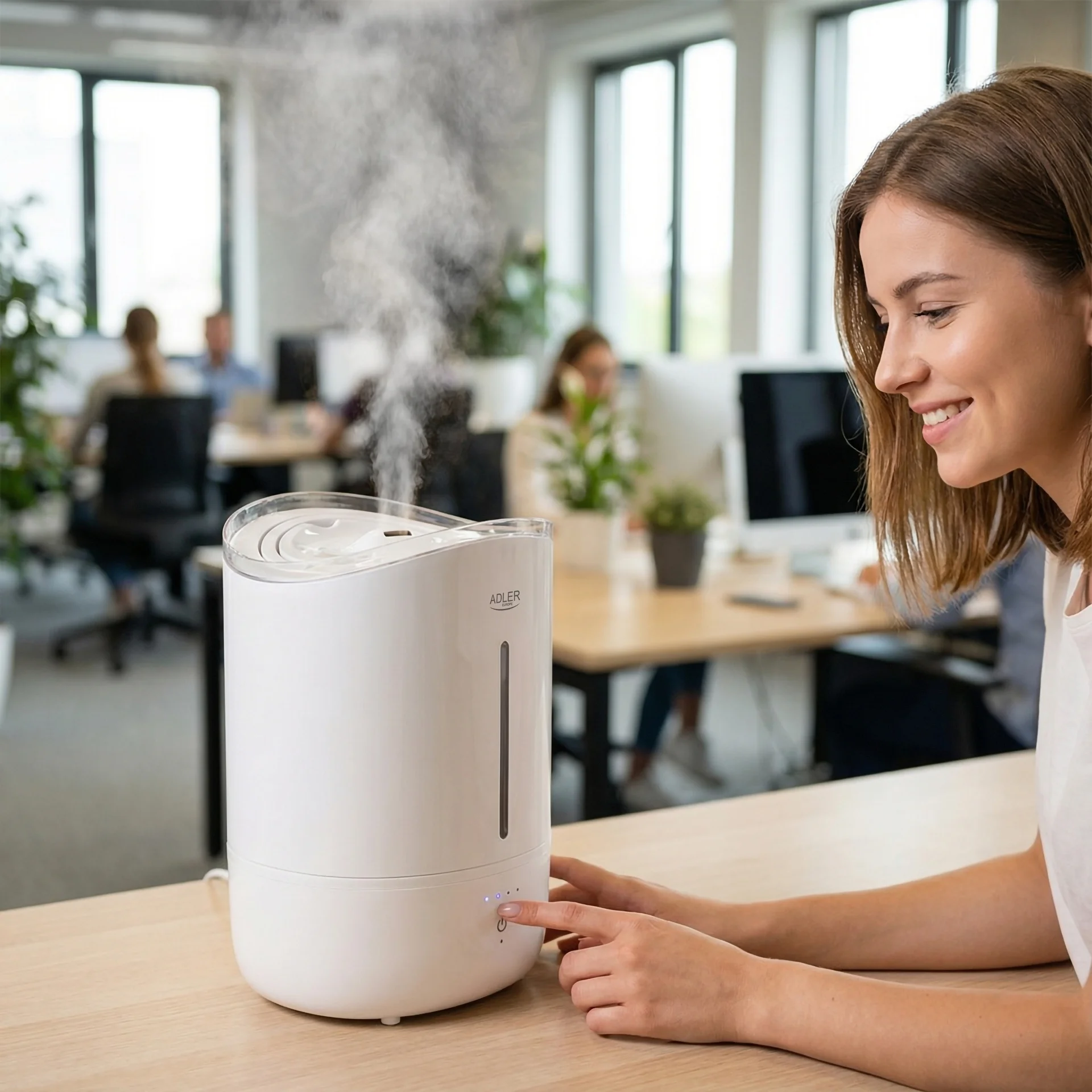 Adler Humidifier   AD 7971   30 W   Water tank capacity 5 L   Ultrasonic   Humidification capacity 100-250 ml/hr   White - Image 16