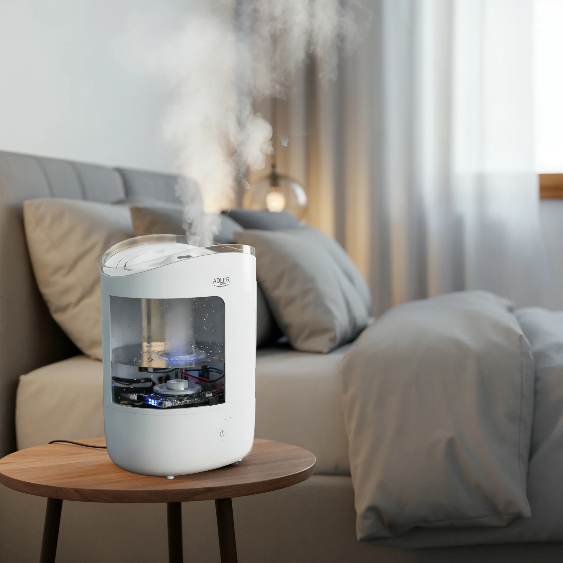 Adler Humidifier   AD 7971   30 W   Water tank capacity 5 L   Ultrasonic   Humidification capacity 100-250 ml/hr   White - Image 17