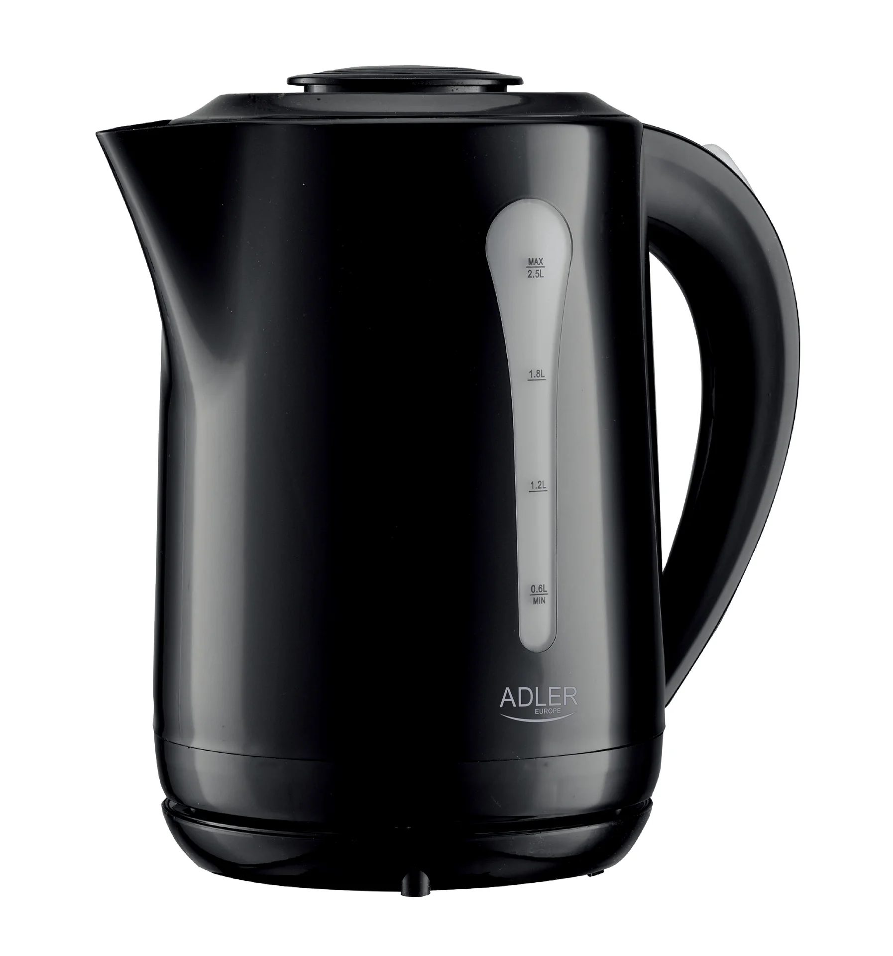 Adler Kettle   AD 1244   Electric   1850 W   2.5 L   Plastic   360° rotational base   Black - Image 1