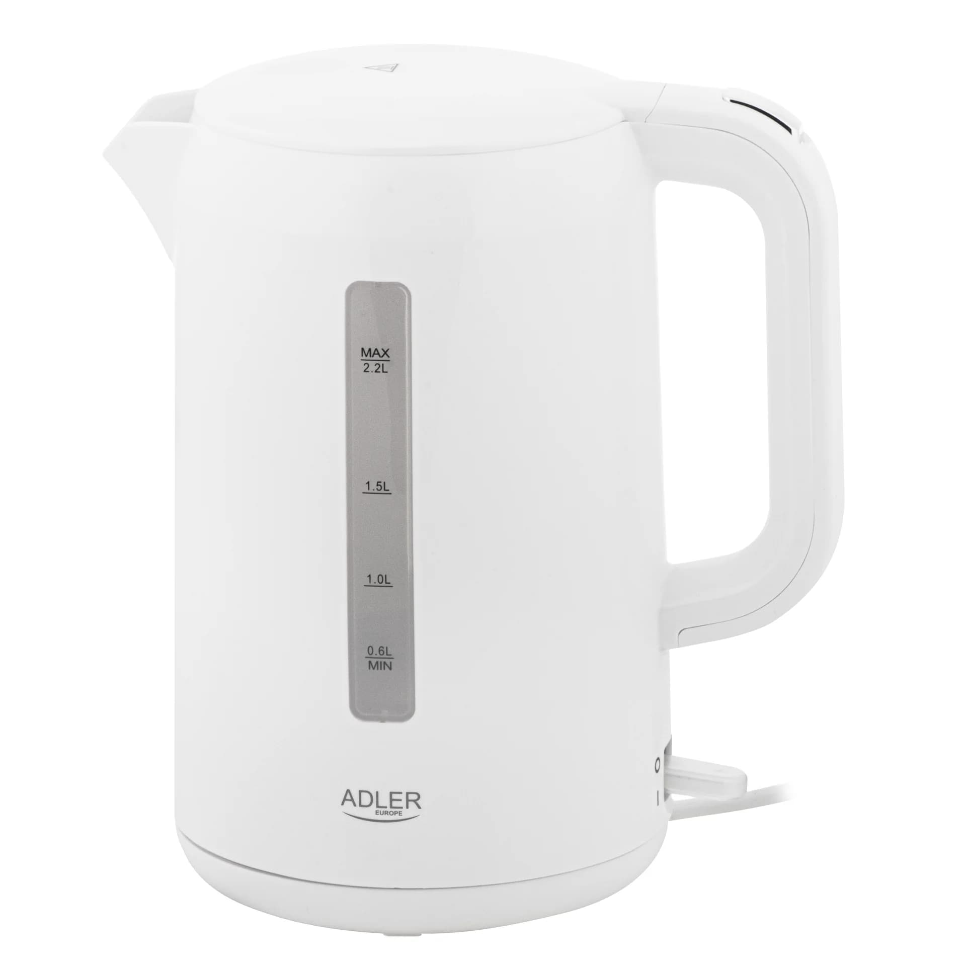 Adler Kettle   AD 1386   Electric   1850 W   2.2 L   Plastic   360° rotational base   White - Image 1
