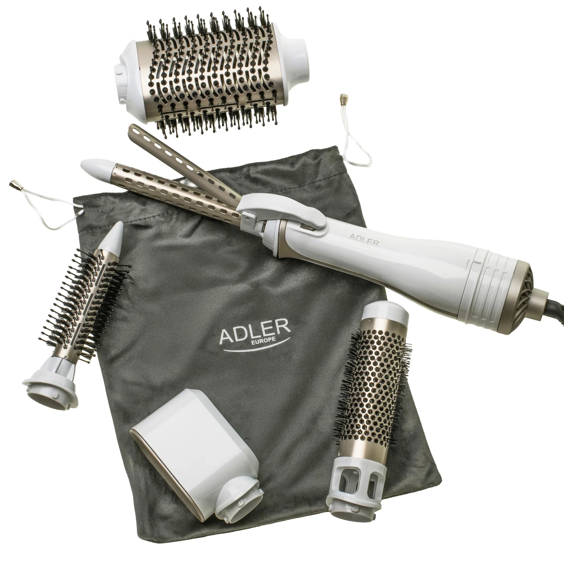 Adler 5-in-1 Curling Iron-Dryer   AD 2027   Number of heating levels 2   1200 W   White/Champagne - Image 11