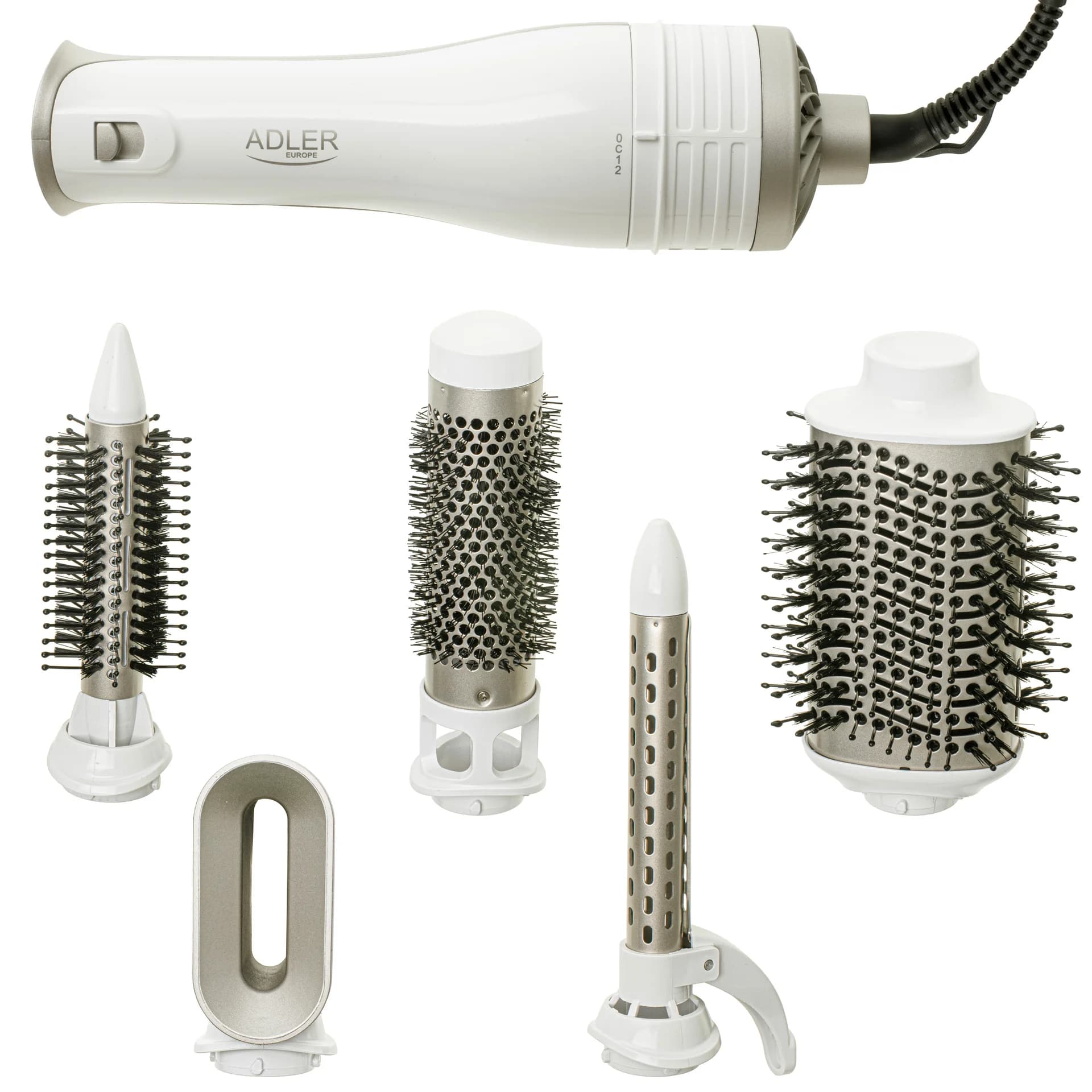 Adler 5-in-1 Curling Iron-Dryer   AD 2027   Number of heating levels 2   1200 W   White/Champagne - Image 8