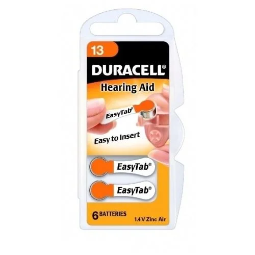 Duracell A13/DA13/ZL13   Zinc air cells   6 pc(s) - Image 1