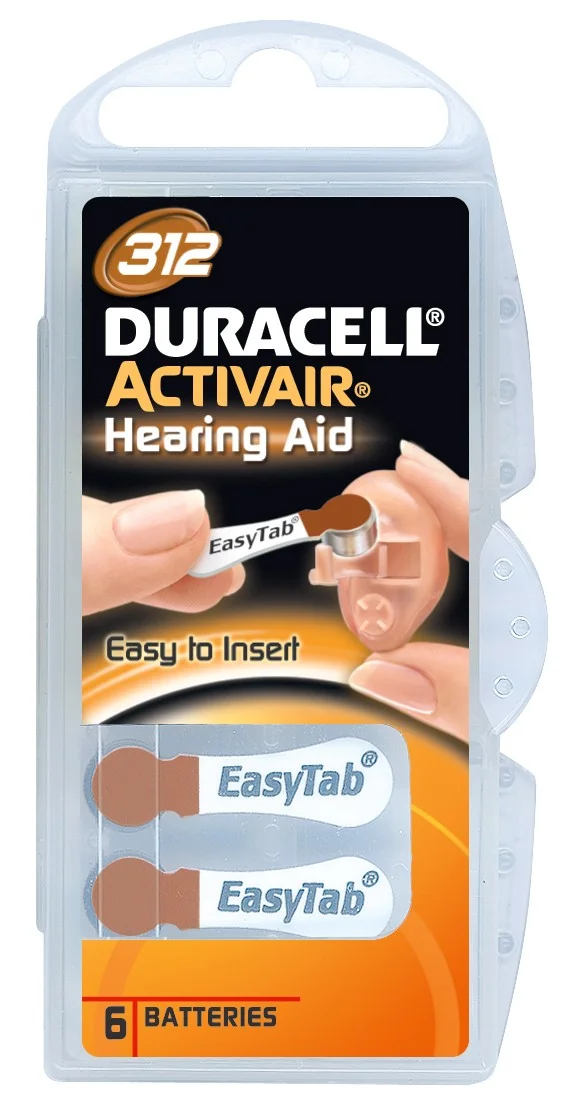 Duracell A312/DA312/ZL312   Zinc air cells   6 pc(s) - Image 1