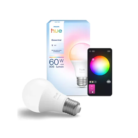 Philips Hue E WCA 806 A60 1P EU   E27   8 W   16 million colours, White and colour light   Bluetooth, Zigbee - Image 4
