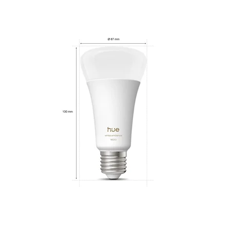 Philips Hue WA 1600 A67 1P EU   E27   11.8 W   White and colour light   Bluetooth and Zigbee - Image 4