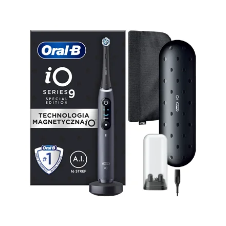 Oral-B Electric Toothbrush iO9 Series Rechargeable For adults Number of brush heads included 1 Number of teeth brushing modes 7 Black Special Edition - Image 1