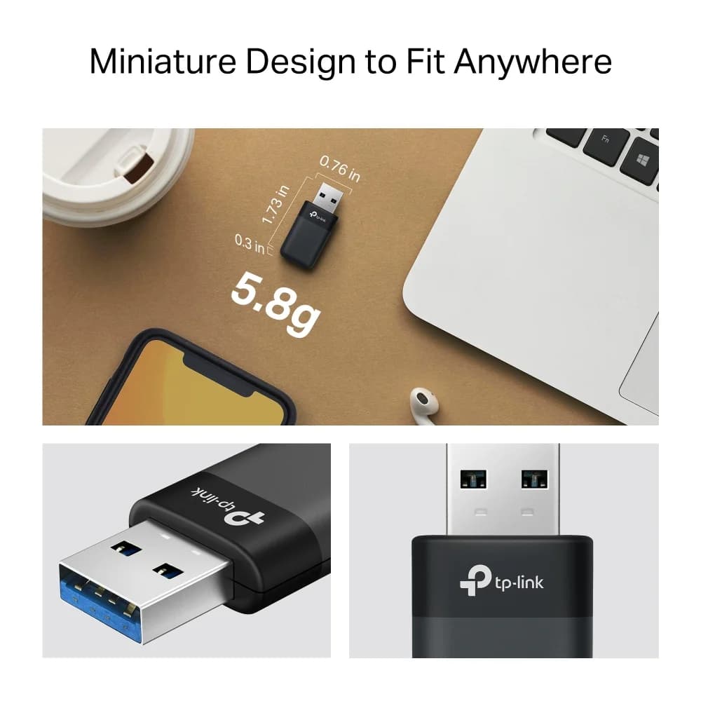 TP-LINK Archer TX23U AX1800 Mini Wi-Fi6 Wireless USB Adapter 802.11ax MU-MiMO Yes no PoE - Image 7