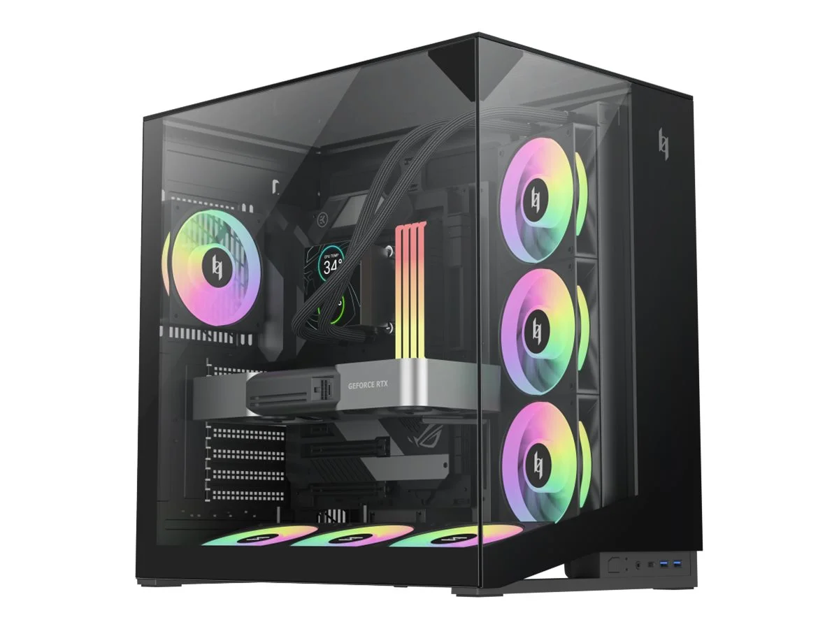 Gamemax Case NEX C56 VC BK ATX - Image 1