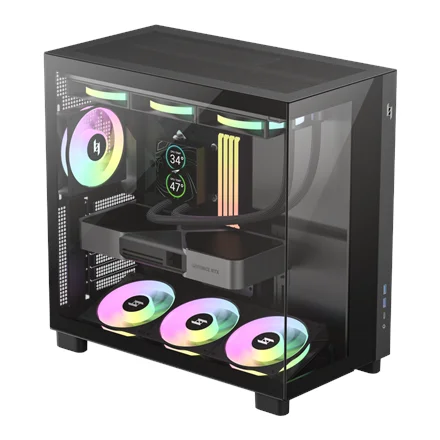 Gamemax Case NEX C53 BK ATX/BTF - Image 4