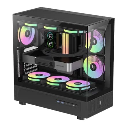 Gamemax Case NEX C51 BK ATX/BTF - Image 3