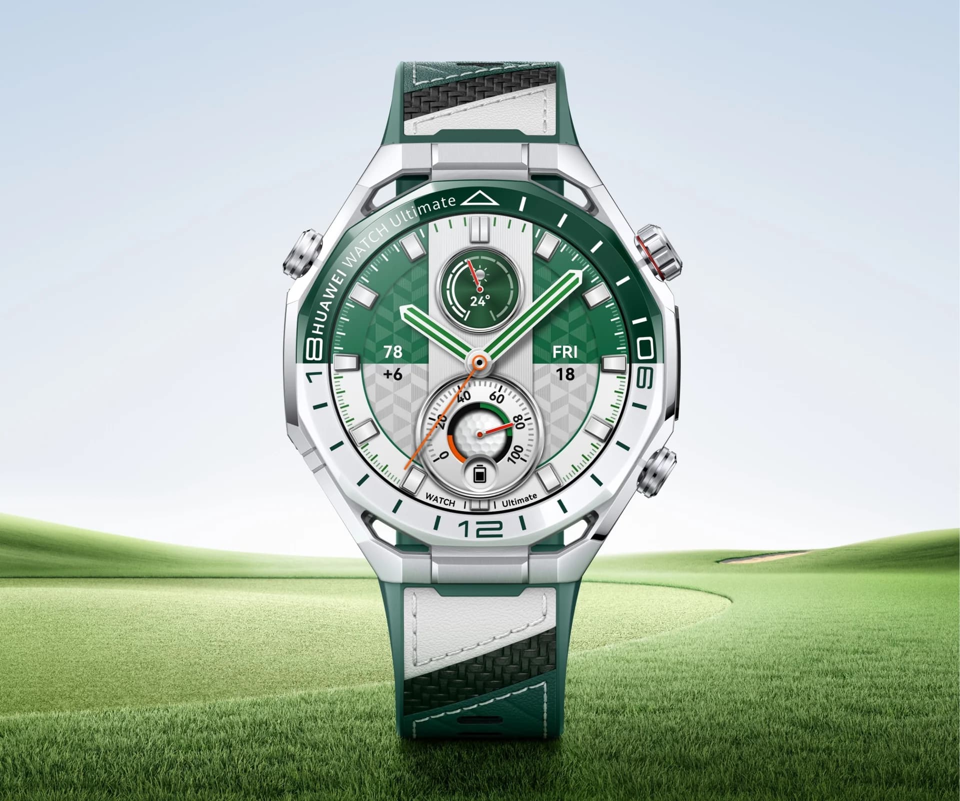 Huawei WATCH Ultimate 2 eSIM Smart watch AMOLED 1.5 inch Waterproof Green and White - Image 3