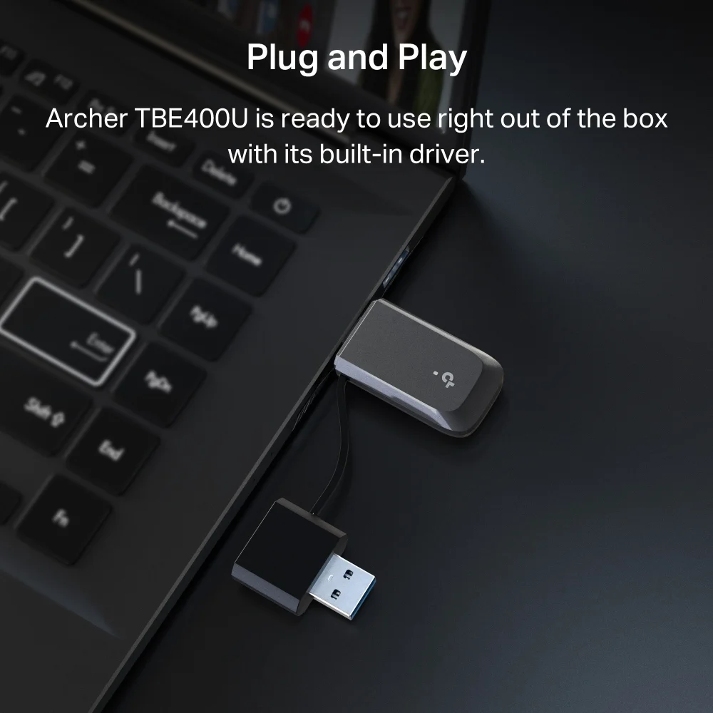 TP-LINK BE6500 Tri-Band Wi-Fi 7 Mini Wireless USB Adapter Archer TBE400U 2.4 GHz, 5 GHz, 6 GHz 802.11ax MU-MiMO No no PoE Antenna type Internal - Image 10
