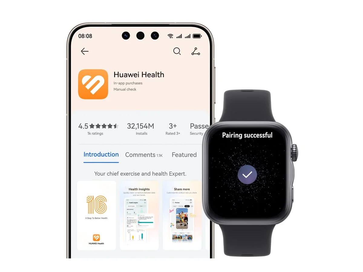 Huawei Watch FIT 5, Black, Niki-B19F Huawei - Image 3