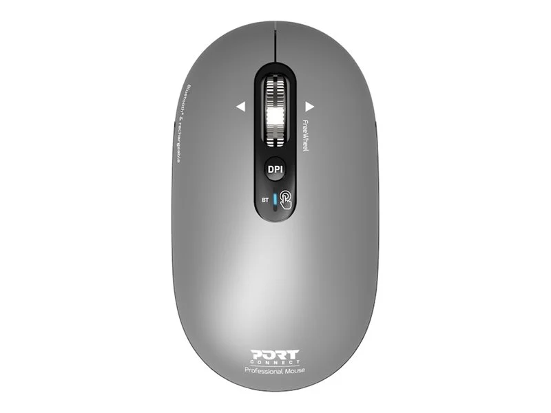 PORT CONNECT Mouse PURE MAC Wireless Bluetooth Gris clair - Image 1