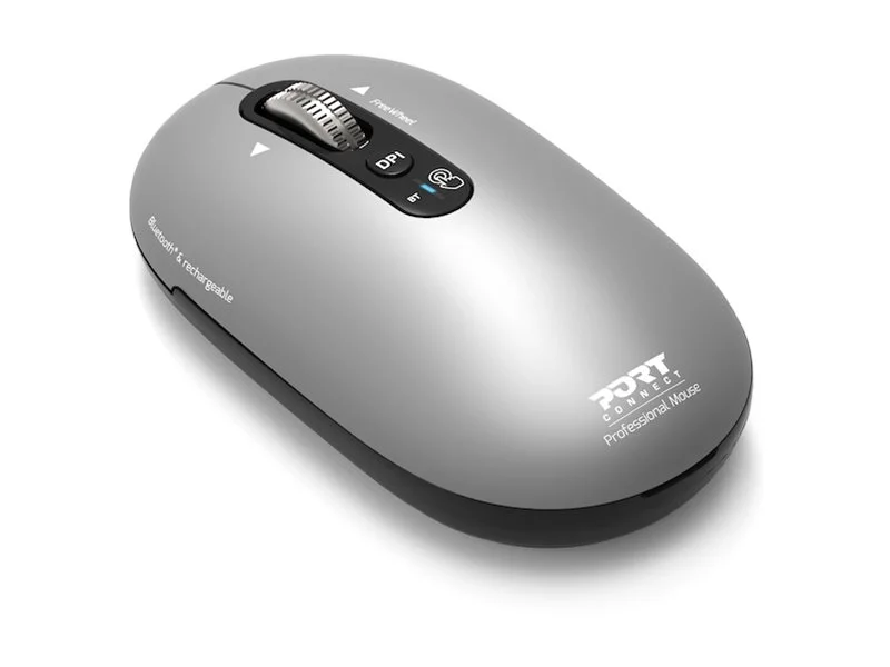 PORT CONNECT Mouse PURE MAC Wireless Bluetooth Gris clair - Image 3
