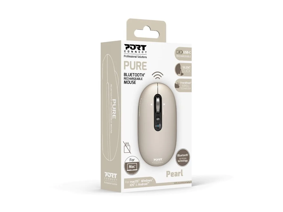 PORT CONNECT Mouse PURE MAC Wireless Bluetooth Beige Perle - Image 5