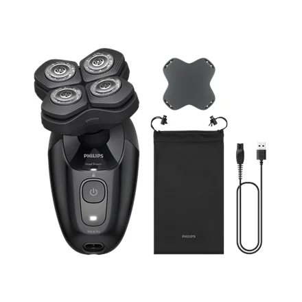 Philips Head Shaver Pro 5000 Series HS5980/15 Operating time (max) 60 min Wet & Dry Lithium Deep Black - Image 1