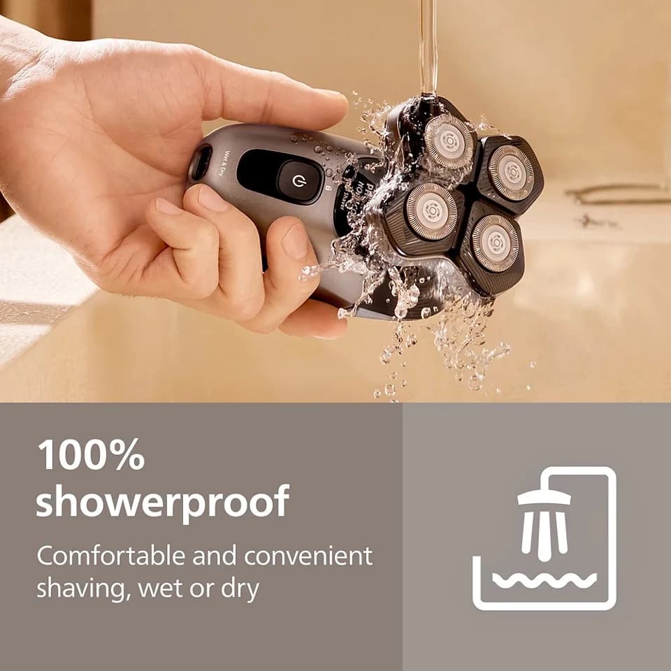 Philips Head Shaver Pro 5000 Series HS5980/15 Operating time (max) 60 min Wet & Dry Lithium Deep Black - Image 9
