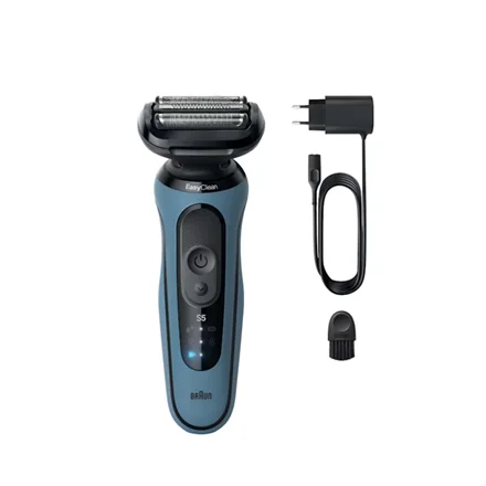 Braun Shaver Series 5 52-A1000s Operating time (max) 50 min Wet & Dry Lithium Ion Blue/Black - Image 1