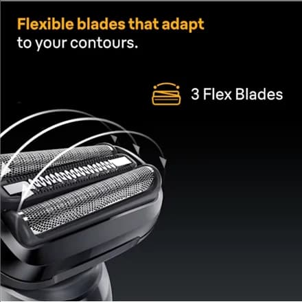 Braun Shaver Series 5 52-A1000s Operating time (max) 50 min Wet & Dry Lithium Ion Blue/Black - Image 4