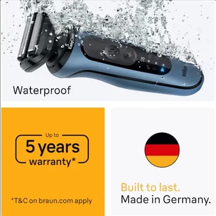 Braun Shaver Series 5 52-A1000s Operating time (max) 50 min Wet & Dry Lithium Ion Blue/Black - Image 7