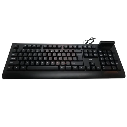 Acer AKW320 Keyboard Wired US Smart Card Reader Black Retil pack - Image 1
