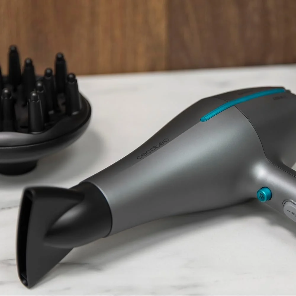 Cecotec Hair dryer IoniCare 5300 Maxi Aura Black 2200 W Number of temperature settings 3 Ionic function Black/Grey Diffuser nozzle - Image 3
