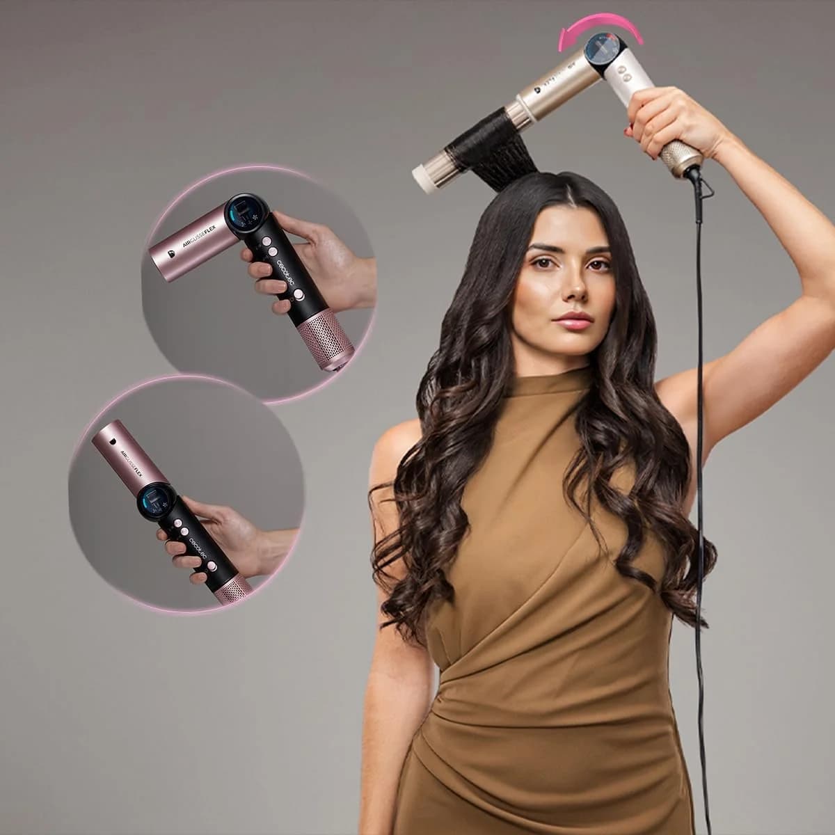 Cecotec Styling Brush AirGlam 14in1 Flex Black Ion conditioning Barrel diameter 32 mm/35 mm 1400 W Black - Image 7