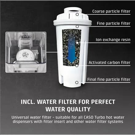 Caso HW 666 Inox Turbo Hot Water Dispenser Electric 2200-2600 W 2.7 L Plastic/Stainless Steel Stainless steel/Black - Image 8