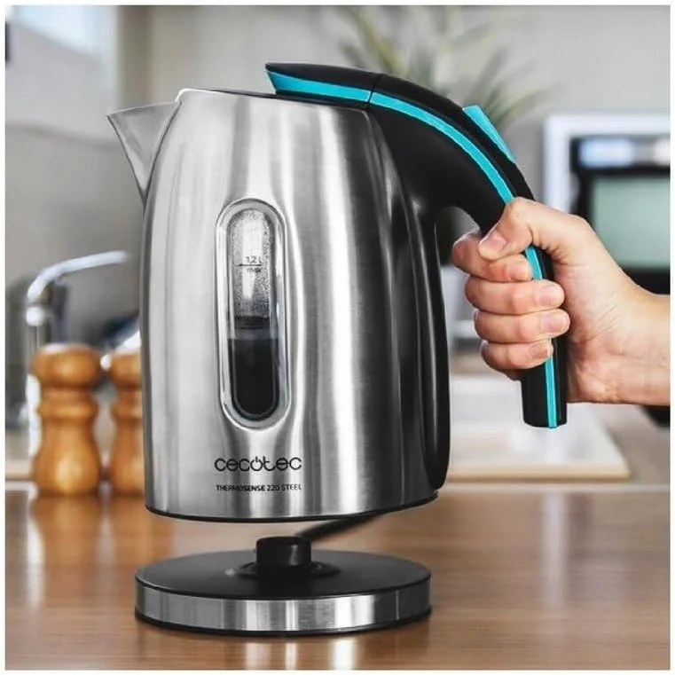 Cecotec Kettle ThermoSense 220 Steel Electric 1630 W 1.2 L Stainless Steel 360° rotational base Stainless Steel - Image 3