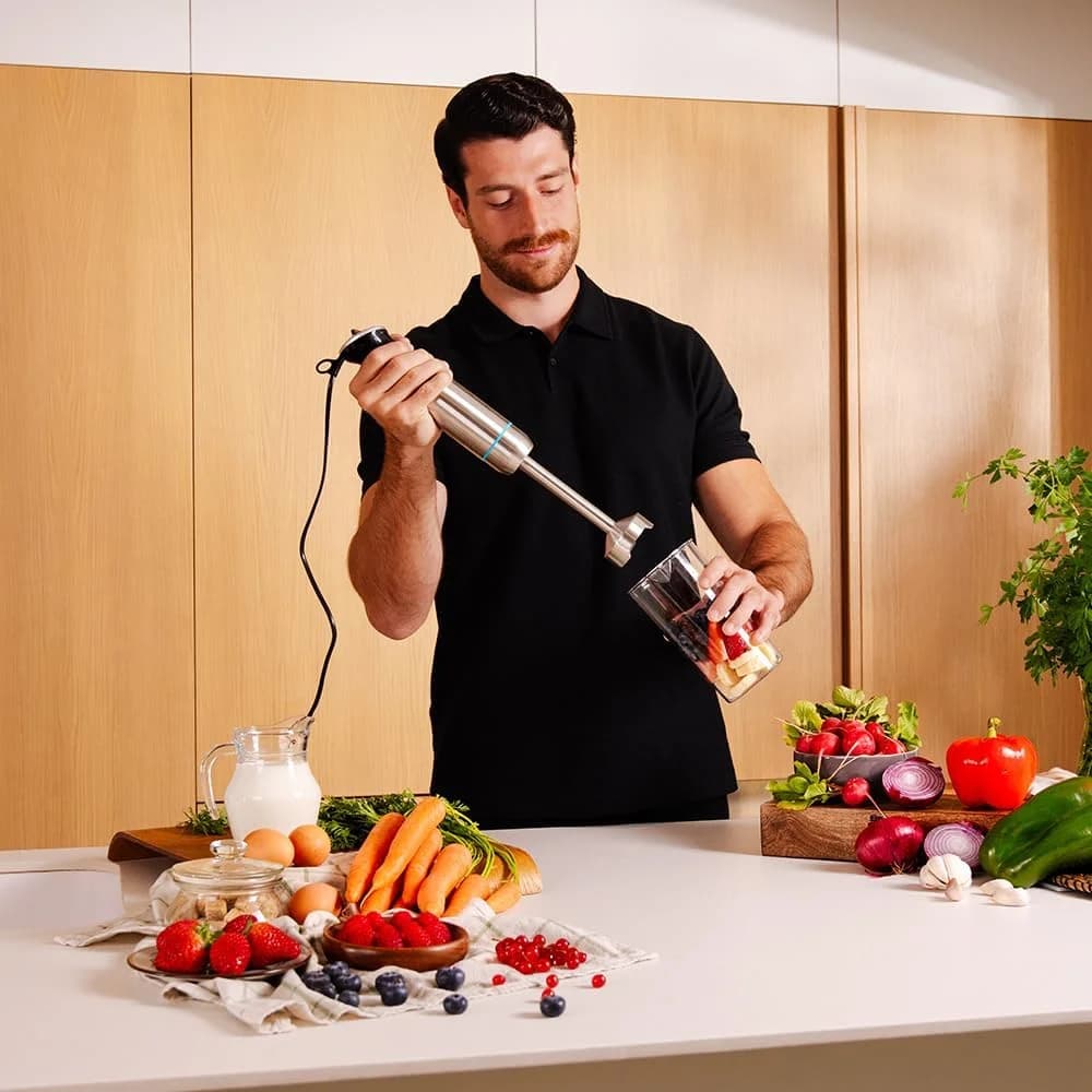 Cecotec Hand blender Power Neutron 1100MAX Cream&Crush Hand Blender 1100 W Number of speeds Adjustable Turbo mode Chopper Black/Silver - Image 5