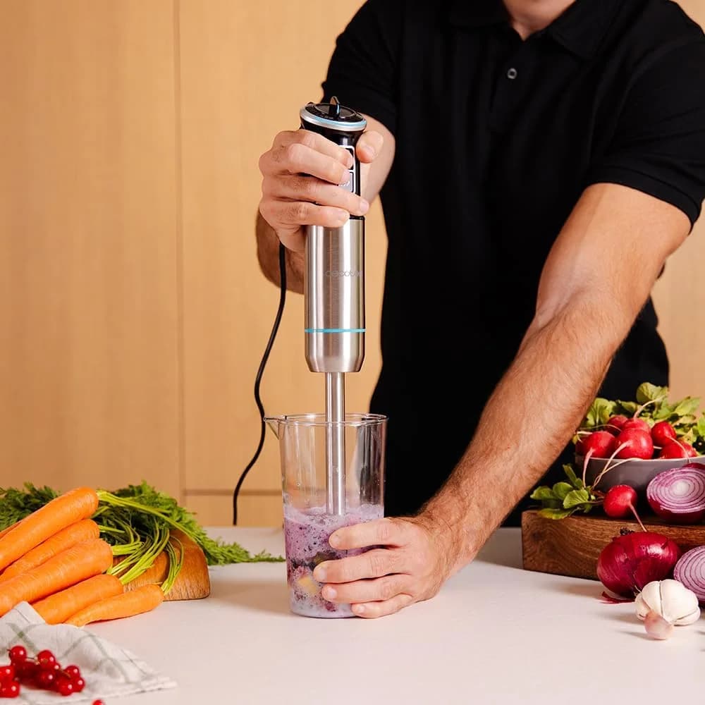 Cecotec Hand blender Power Neutron 1100MAX Cream&Crush Hand Blender 1100 W Number of speeds Adjustable Turbo mode Chopper Black/Silver - Image 6