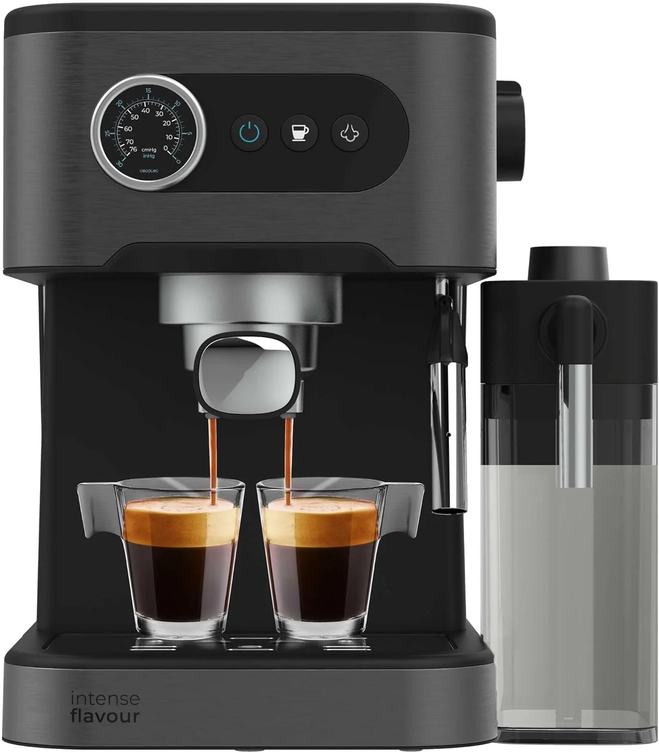 Cecotec Coffee machine Power Espresso 20 Pro Latte Pump pressure 20 bar Built-in milk frother Semi-automatic Black 1350 W - Image 1