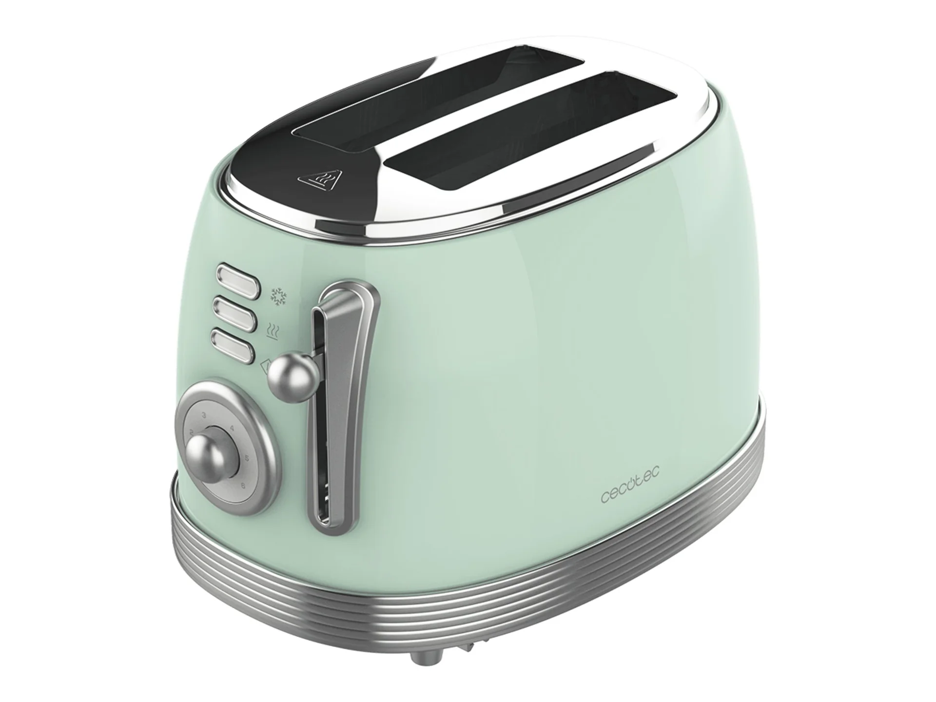 Cecotec Toaster Toast&Taste 800 Vintage Power 850 W Number of slots 2 Housing material Stainless steel Light Green - Image 1