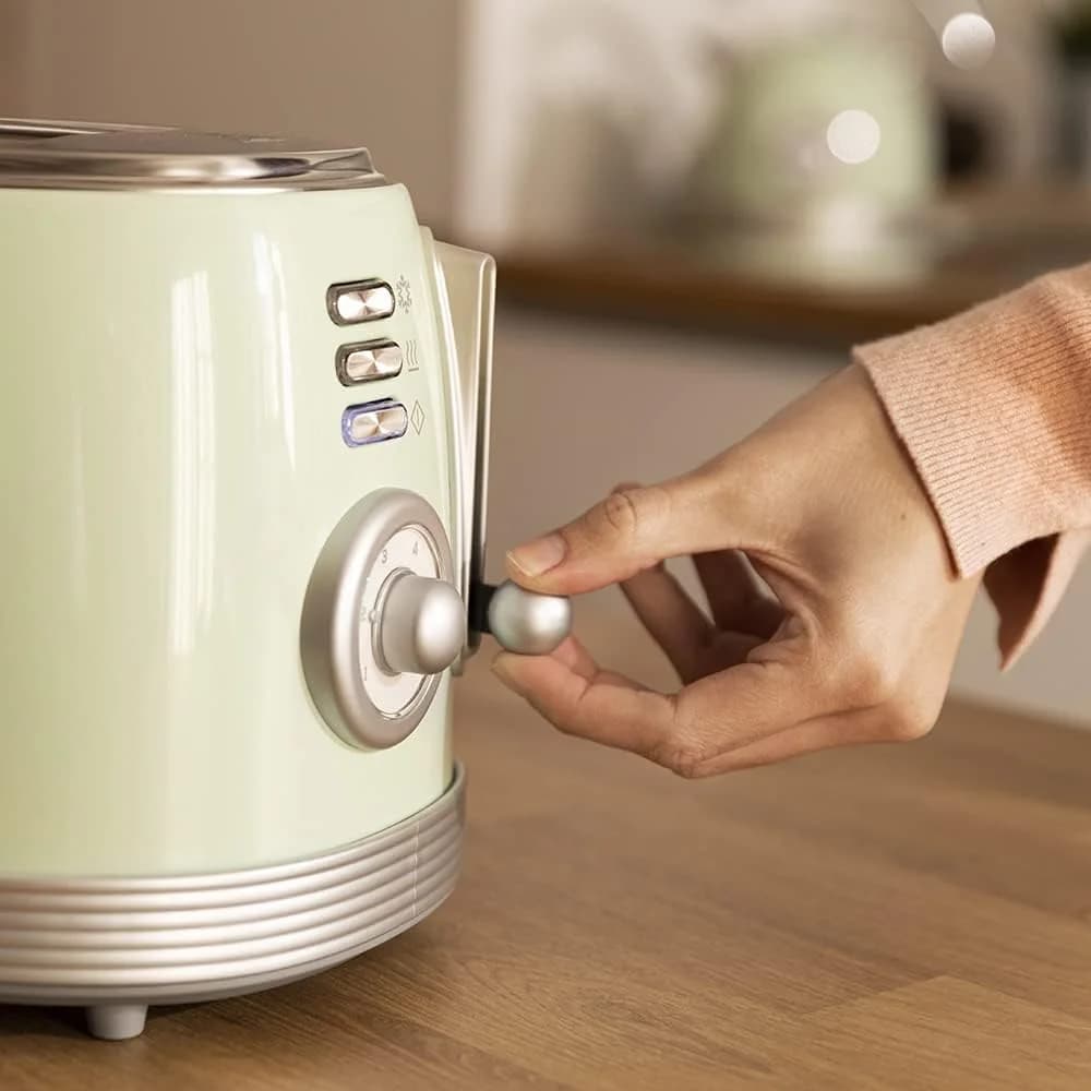 Cecotec Toaster Toast&Taste 800 Vintage Power 850 W Number of slots 2 Housing material Stainless steel Light Green - Image 2