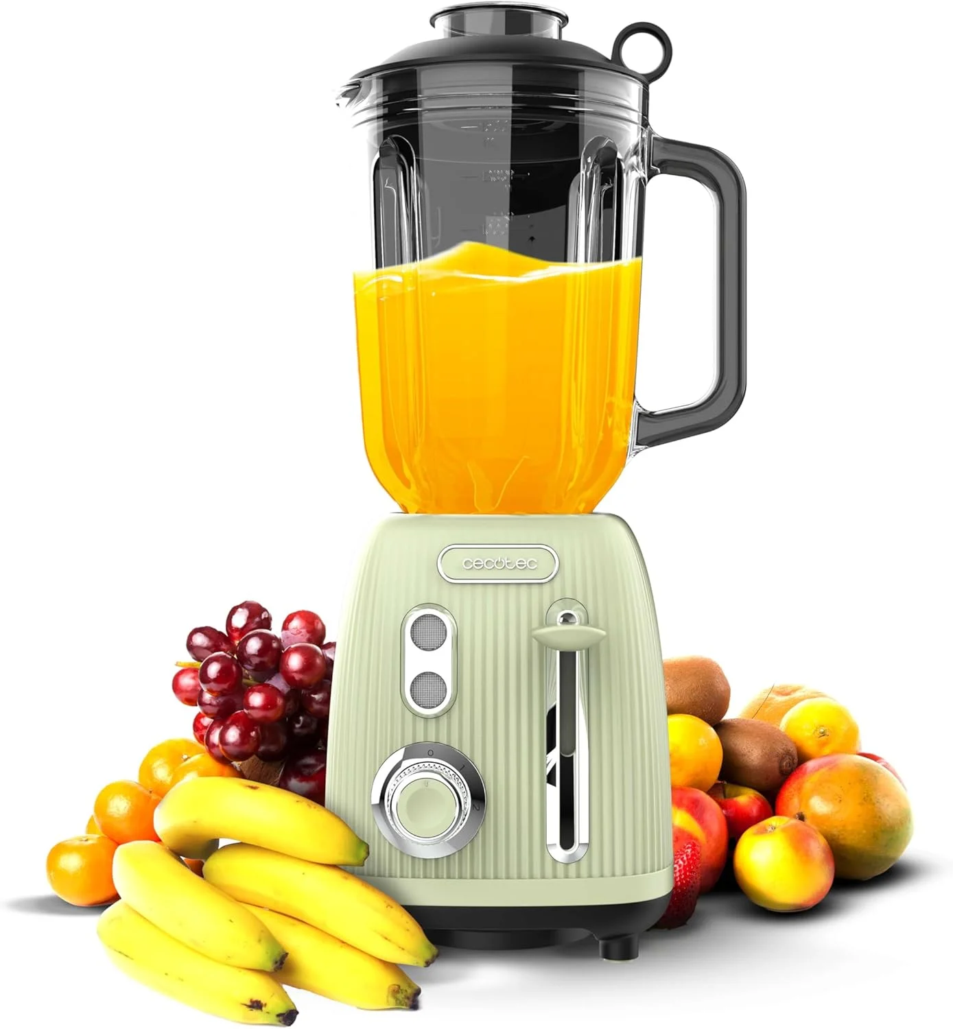 Cecotec Blender Power Black Titanium RetroGreen Tabletop 1200 W Jar capacity 1.5 L Jar material Glass Green - Image 2