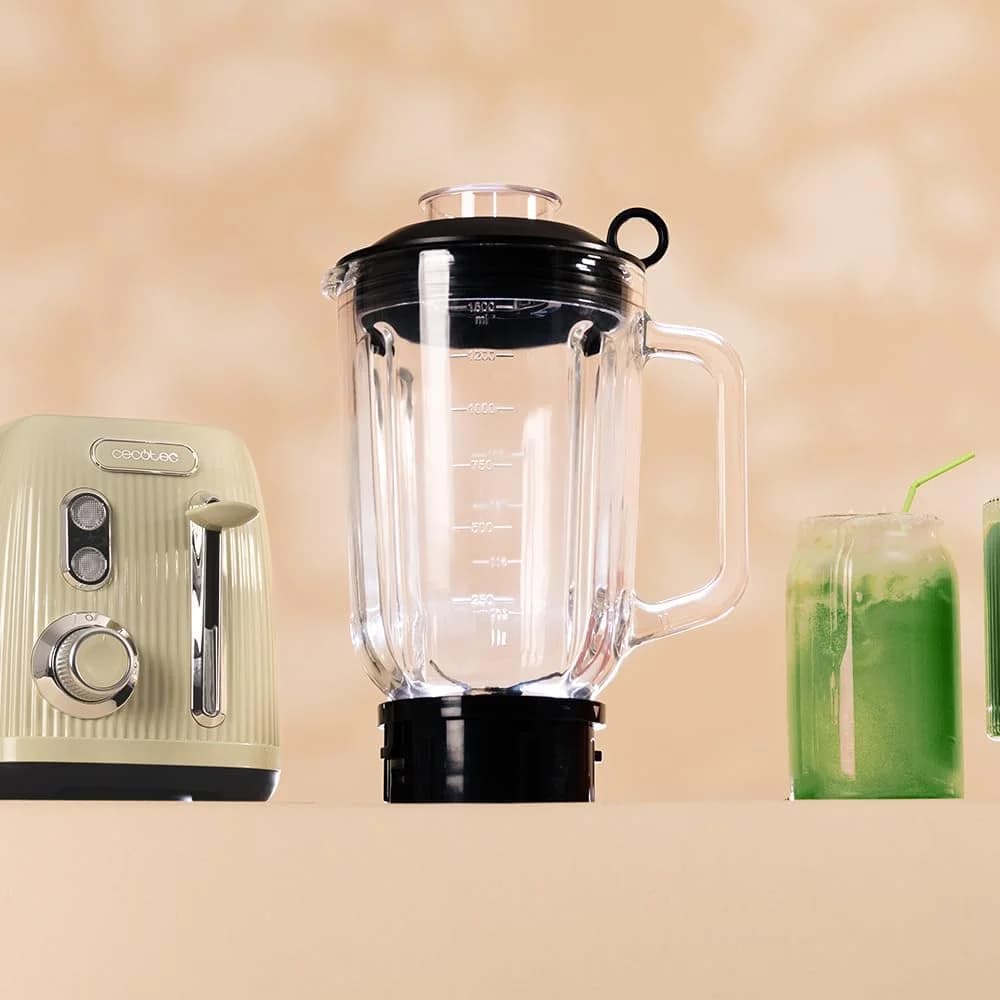 Cecotec Blender Power Black Titanium RetroGreen Tabletop 1200 W Jar capacity 1.5 L Jar material Glass Green - Image 5