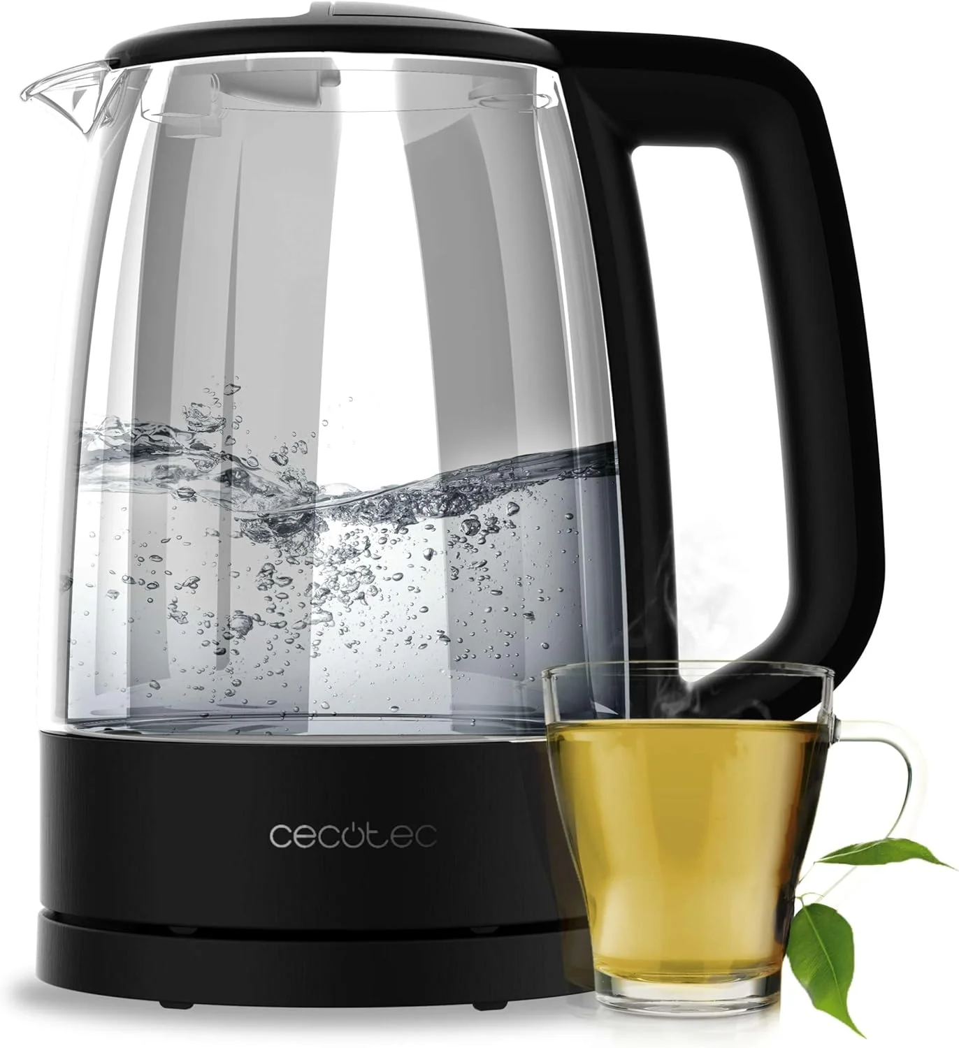 Cecotec Kettle ThermoSense 320 Clear 2200 W Electric 1.7 L Glass 360° rotational base Black/Transparent - Image 2