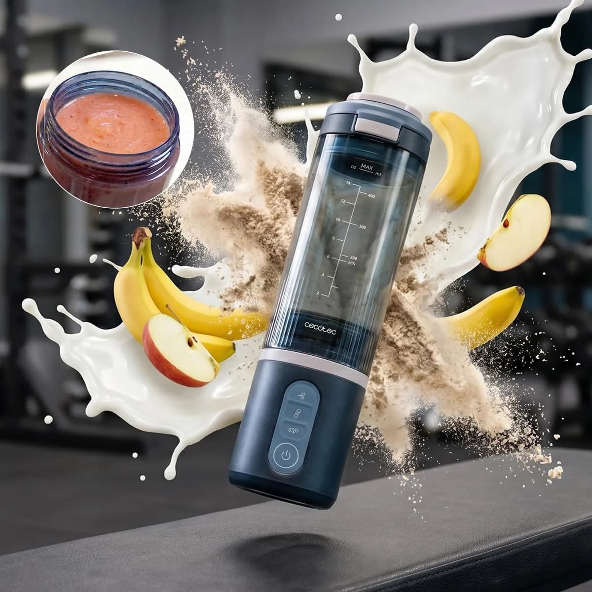 Cecotec Blender Power Titanium Shake2Go Portable 180 W Jar material BPA-free Jar capacity 0.6 L Lagoon - Image 3