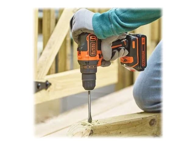 Black&Decker 18v2G DD w 400mA ch in kitbox 2 batts BDCDD186KB-QW BLACK & DECKER - Image 2