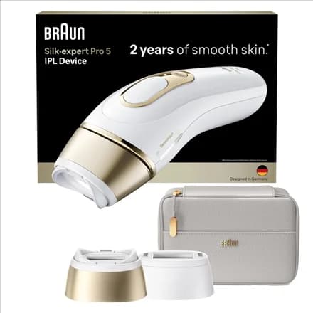 Braun IPL Epilator Silk expert Pro 5 PL5210 Number of power levels 3 White/Gold - Image 3