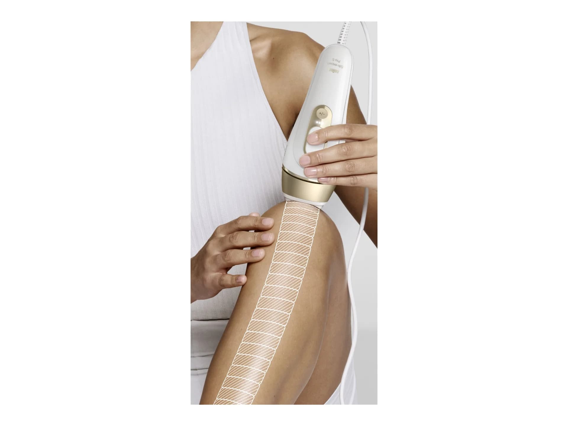Braun IPL Epilator Silk expert Pro 5 PL5210 Number of power levels 3 White/Gold - Image 7