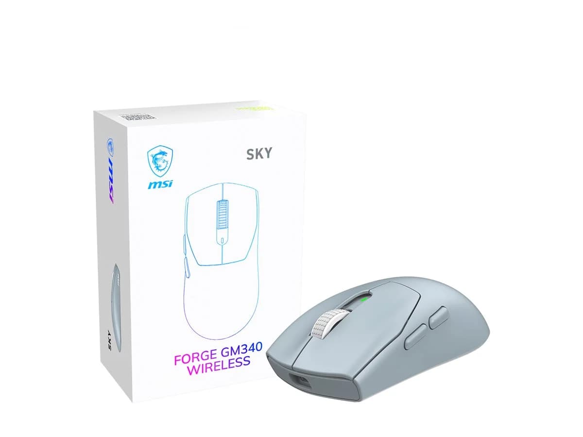 MSI Gaming Mouse FORGE GM340 WIRELESS Wireless 2.4 GHz, Bluetooth , USB Sky - Image 2