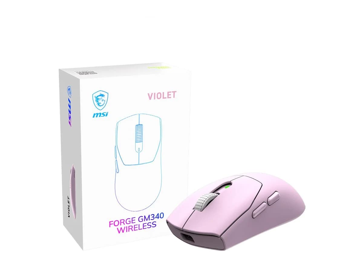 MSI Gaming Mouse FORGE GM340 WIRELESS Wireless 2.4 GHz, Bluetooth , USB Violet - Image 2