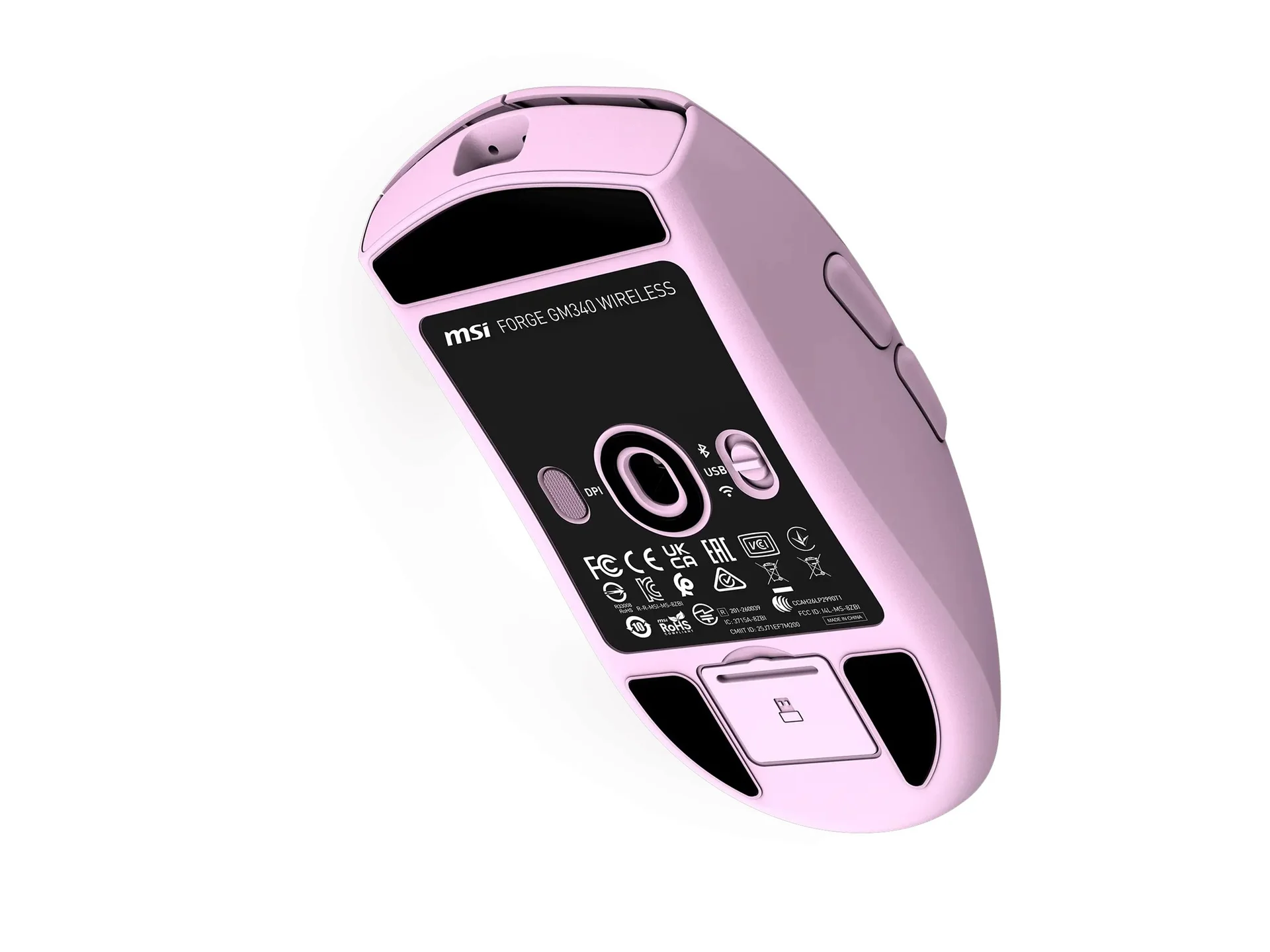 MSI Gaming Mouse FORGE GM340 WIRELESS Wireless 2.4 GHz, Bluetooth , USB Violet - Image 4